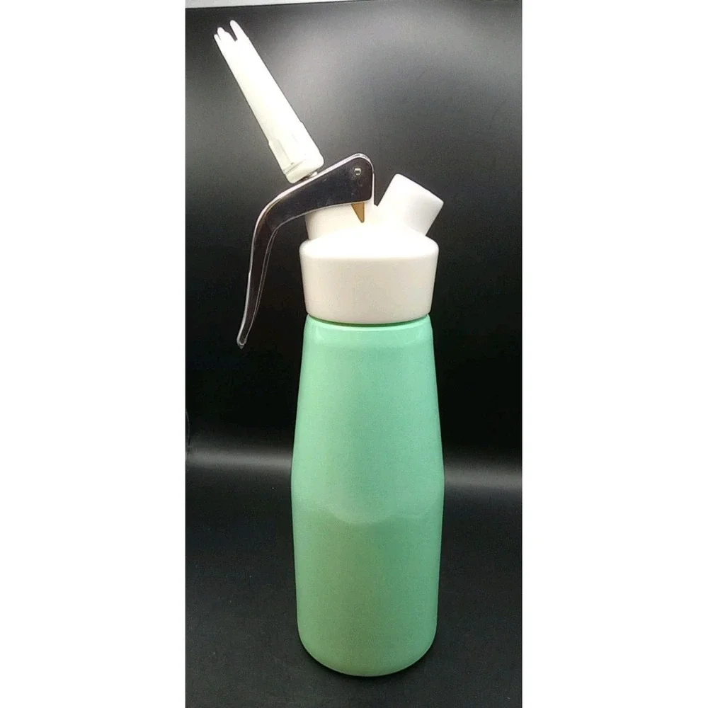 Vintage Isi Flip Glass Cream Whipper 500 ml Austria Aqua